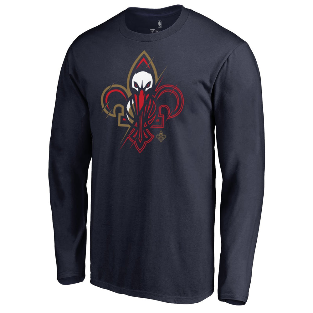 New Orleans Pelicans X-Ray Long Sleeve T-Shirt Navy