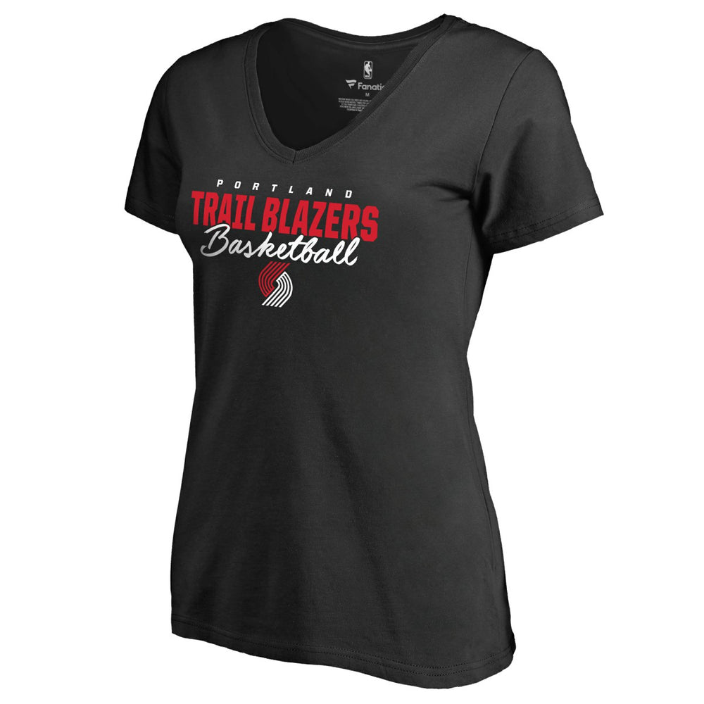 Portland Trail Blazers Women's Script Assist T-Shirt Black