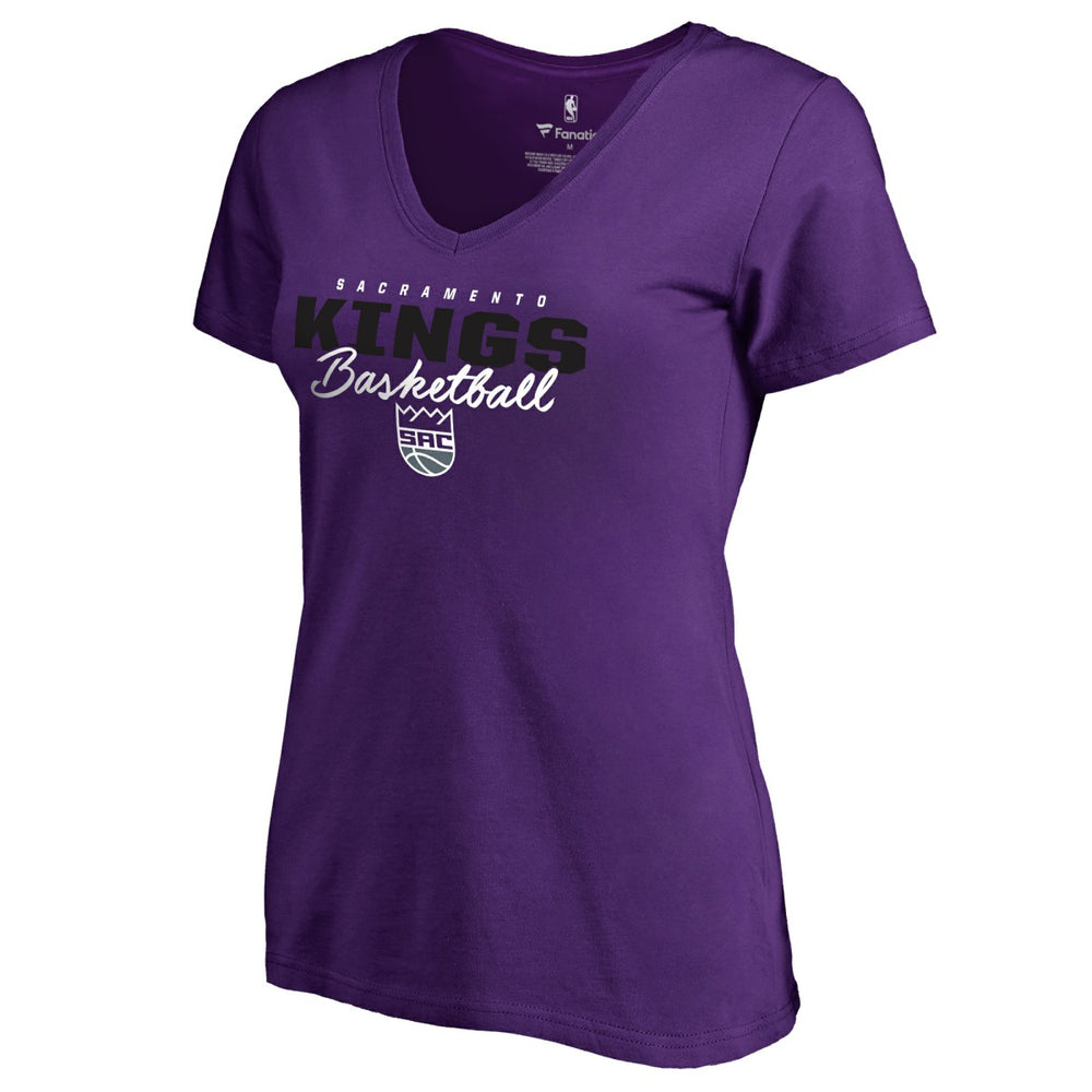 Sacramento Kings Women's Script Assist T-Shirt Purple