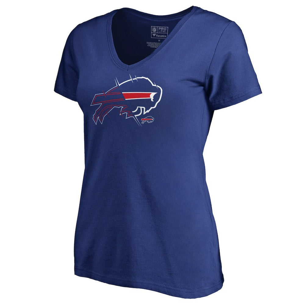 Buffalo Bills Women's X-Ray Slim Fit V-Neck T-Shirt Royal