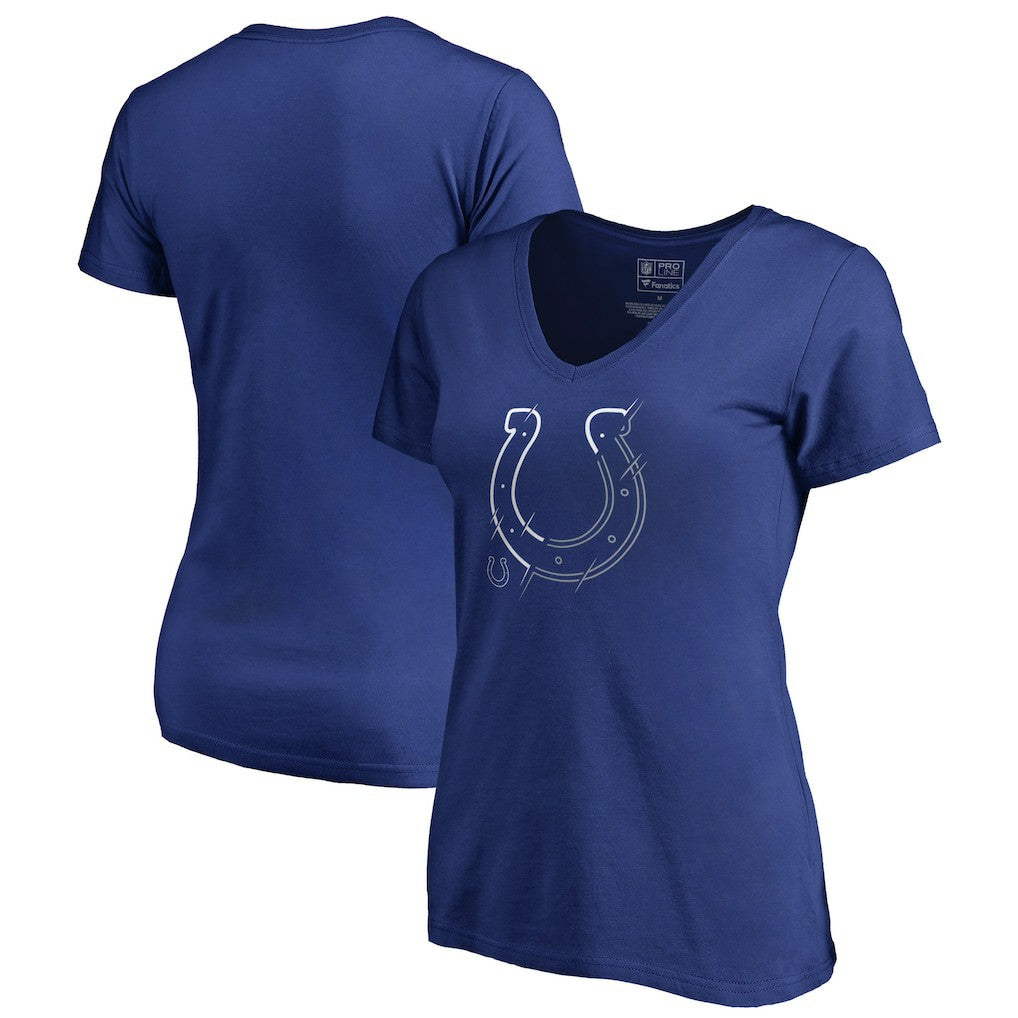 Indianapolis Colts Women's X-Ray Slim Fit V-Neck T-Shirt Royal