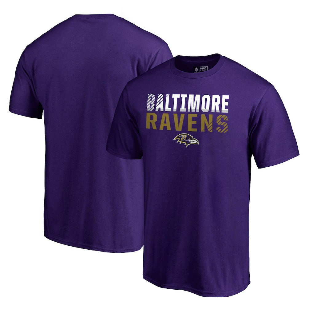Baltimore Ravens Iconic Collection Fade Out T-Shirt Purple