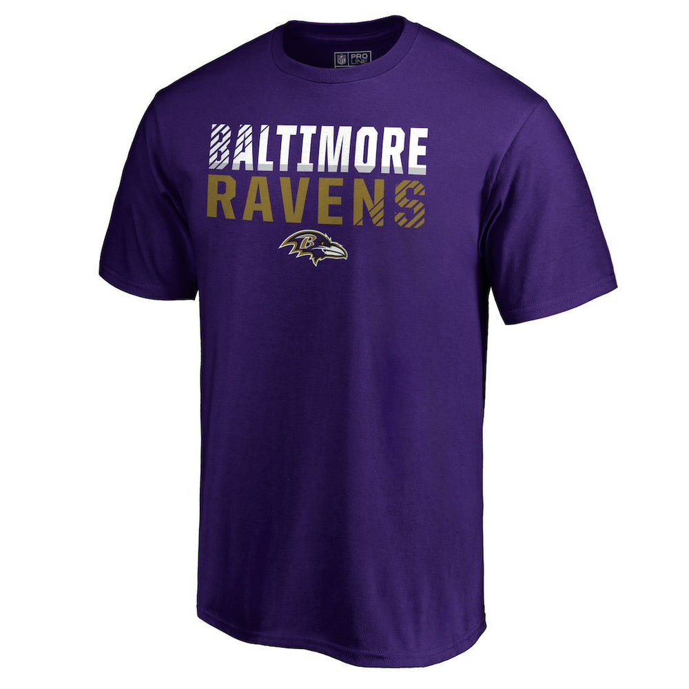 Baltimore Ravens Iconic Collection Fade Out T-Shirt Purple