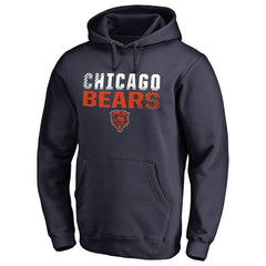 Chicago Bears Iconic Collection Fade Out Pullover Hoodie Navy