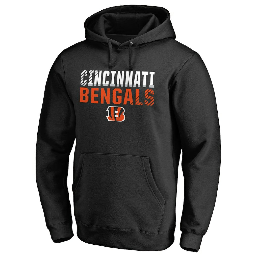 Cincinnati Bengals Iconic Collection Fade Out Pullover Hoodie Black