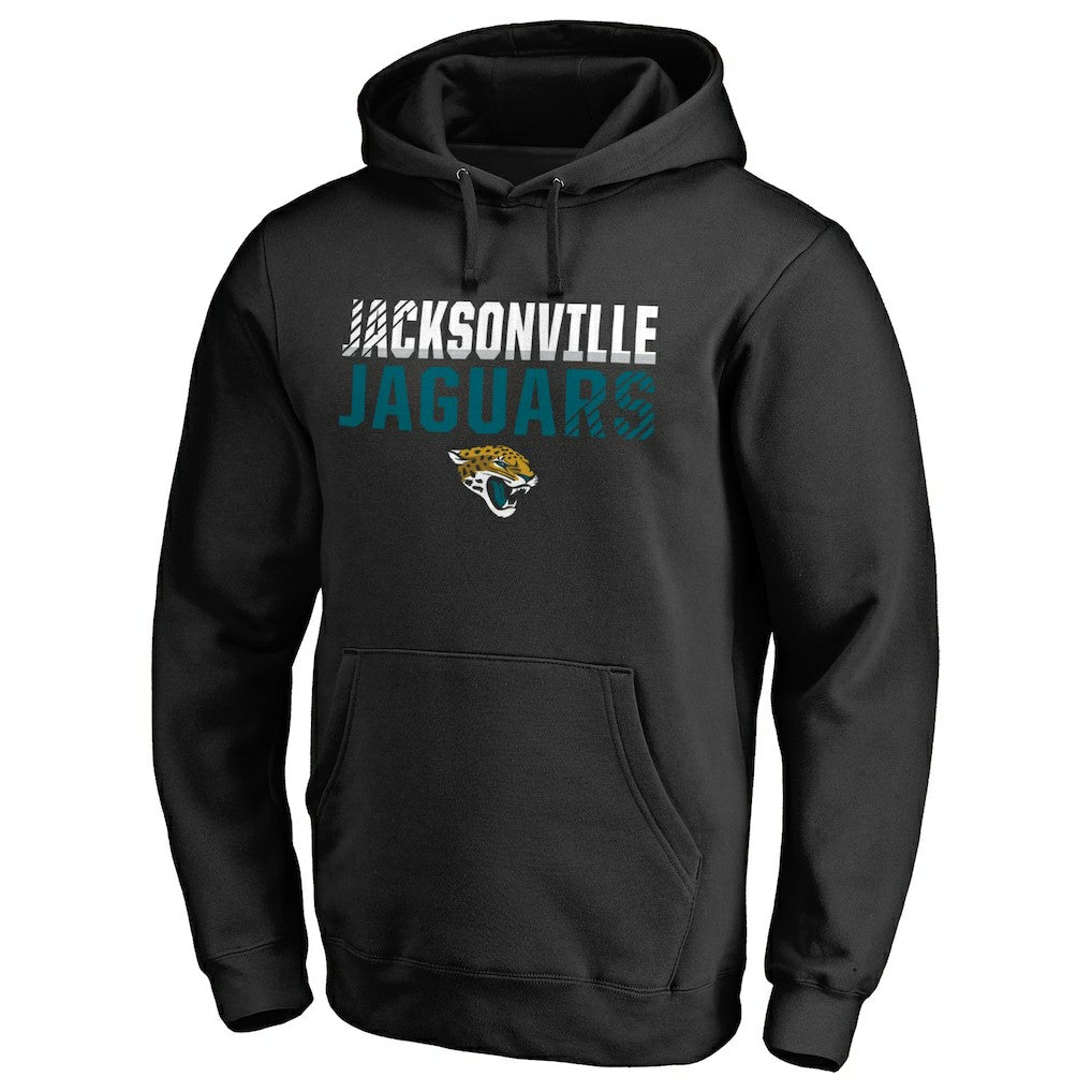Jacksonville Jaguars Iconic Collection Fade Out Pullover Hoodie Black