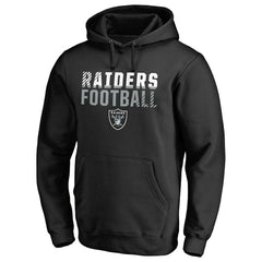 Las Vegas Raiders Iconic Collection Fade Out Pullover Hoodie Black