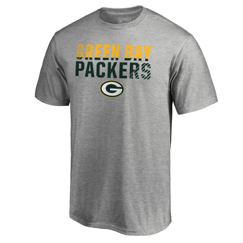 Green Bay Packers Iconic Collection Fade Out T-Shirt II Heathered Gray