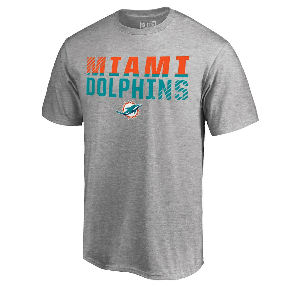 Miami Dolphins Iconic Collection Fade Out T-Shirt Ash