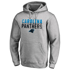 Carolina Panthers Iconic Collection Fade Out Pullover Hoodie Ash