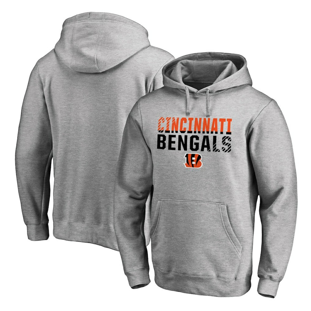 Cincinnati Bengals Iconic Collection Fade Out Pullover Hoodie Ash
