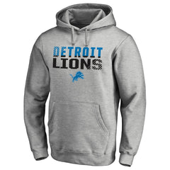 Detroit Lions Iconic Collection Fade Out Pullover Hoodie Ash