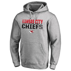 Kansas City Chiefs Iconic Collection Fade Out Pullover Hoodie Ash