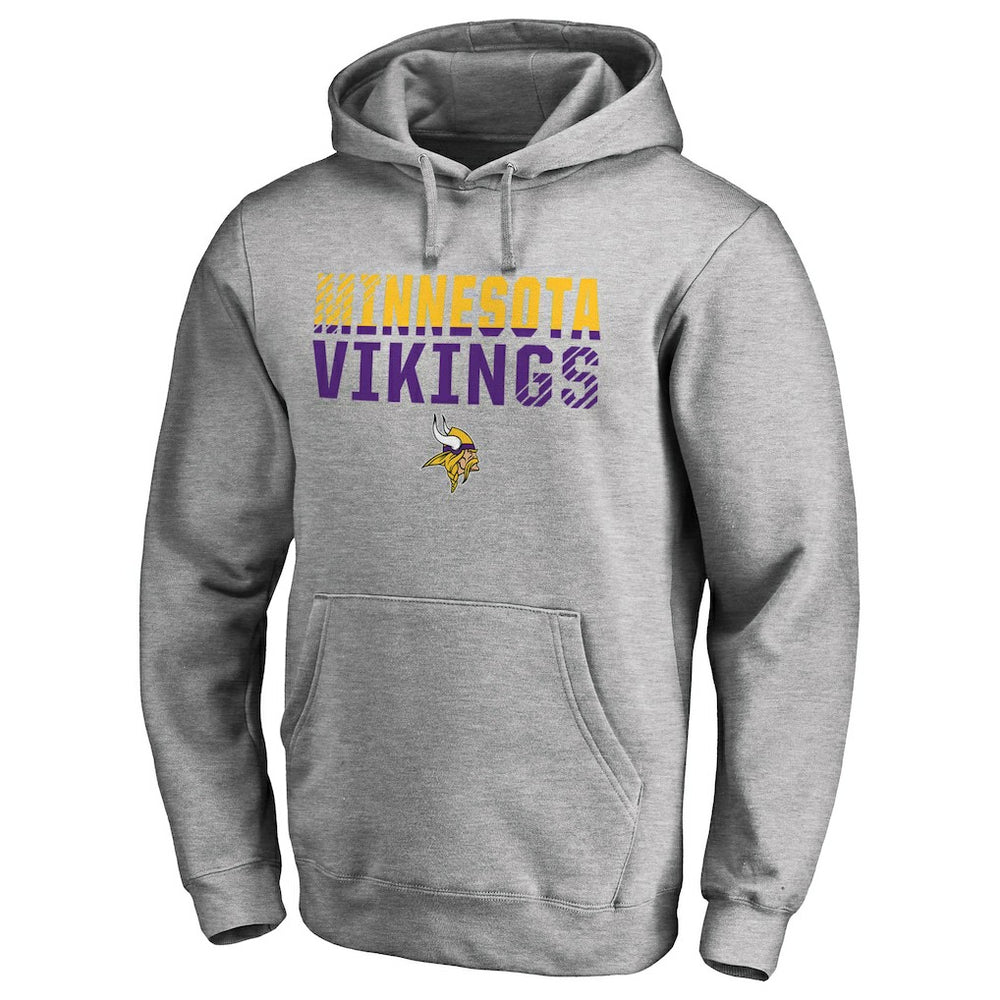 Minnesota Vikings Iconic Collection Fade Out Pullover Hoodie Ash