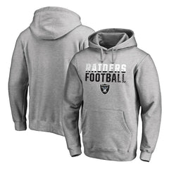 Las Vegas Raiders Iconic Collection Fade Out Pullover Hoodie Ash