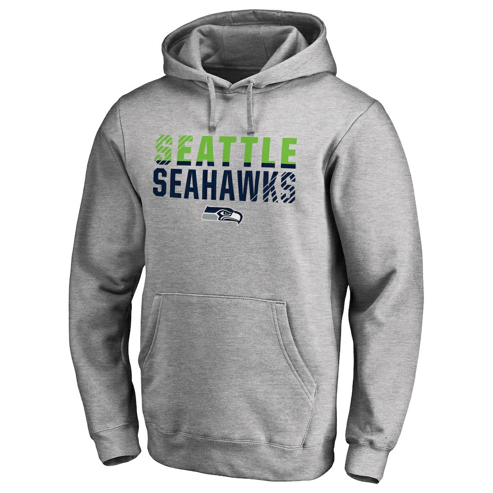 Seattle Seahawks Iconic Collection Fade Out Pullover Hoodie Ash