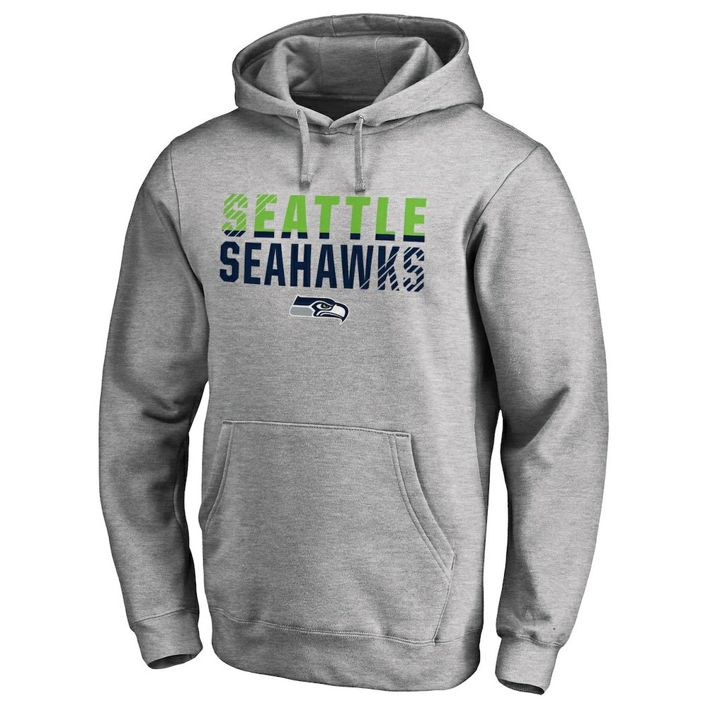 Seattle Seahawks Iconic Collection Fade Out Pullover Hoodie Ash