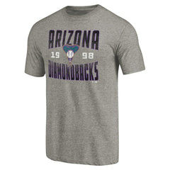 Arizona Diamondbacks Cooperstown Collection Antique Stack Tri-Blend T-Shirt - Gray T-shirts