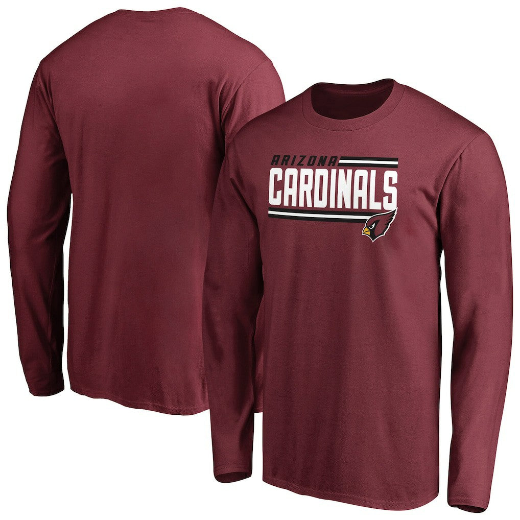 Arizona Cardinals Iconic Collection On Side Stripe Long Sleeve T-Shirt Cardinal