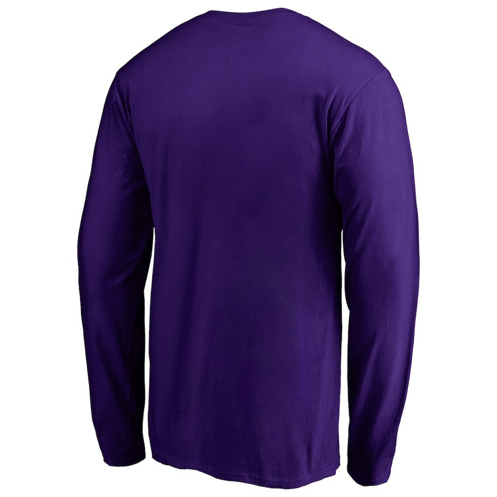 Baltimore Ravens Iconic Collection On Side Stripe Long Sleeve T-Shirt Purple