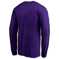 Baltimore Ravens Iconic Collection On Side Stripe Long Sleeve T-Shirt Purple