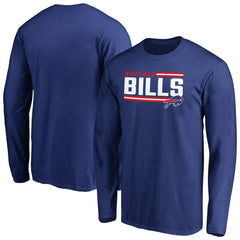 Buffalo Bills Iconic Collection On Side Stripe Long Sleeve T-Shirt Royal