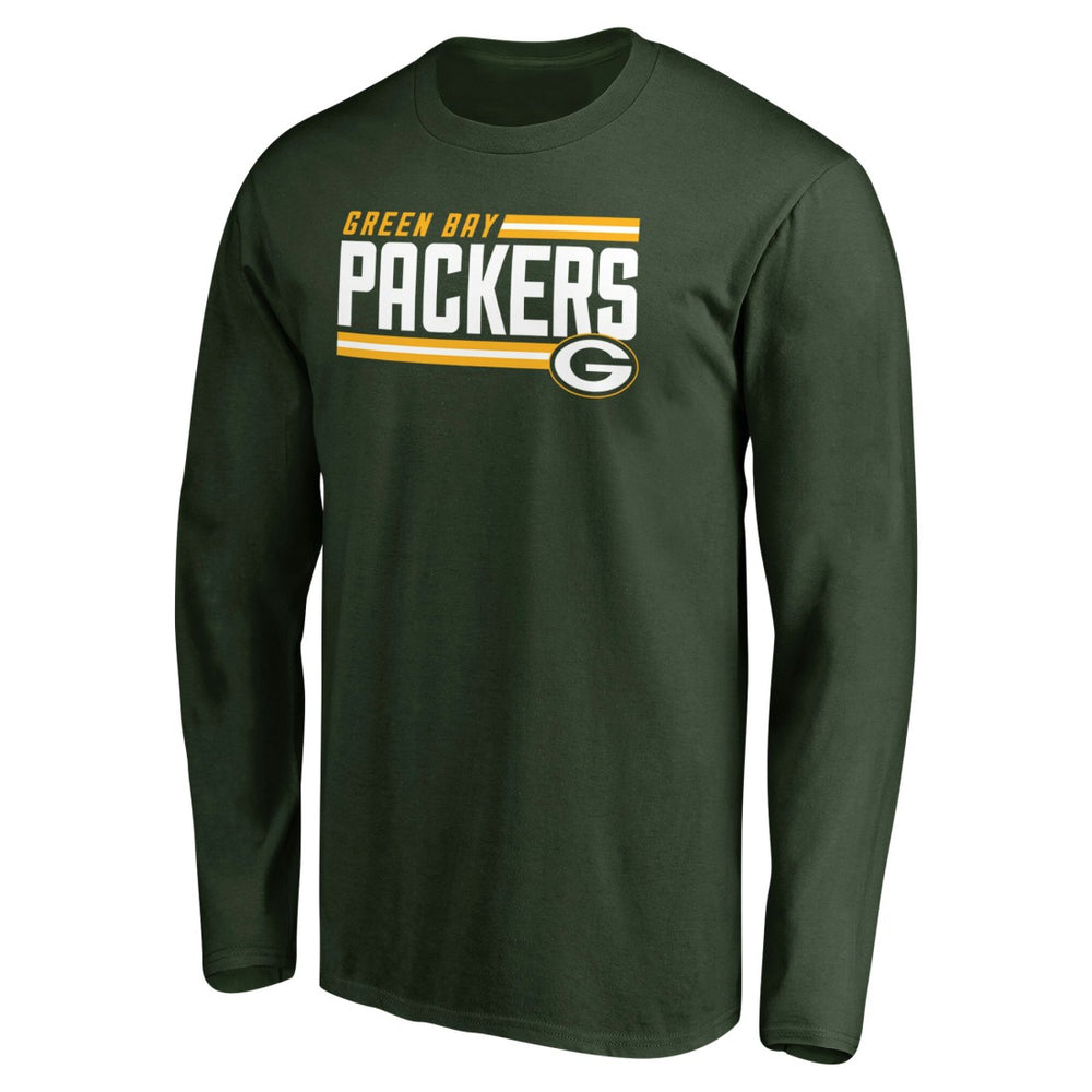 Green Bay Packers Iconic Collection On Side Stripe Long Sleeve T-Shirt Green
