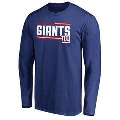 New York Giants Iconic Collection On Side Stripe Long Sleeve T-Shirt Royal