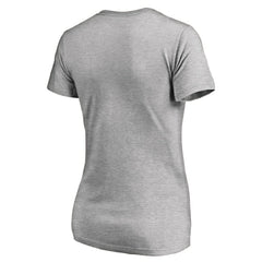 Chicago Bears Women's Iconic Collection On Side Stripe V-Neck T-Shirt Heather Gray
