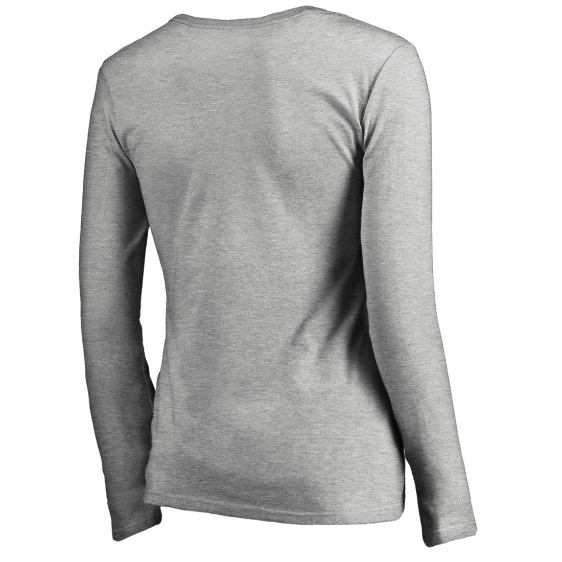 Seattle Seahawks Women's Iconic Collection On Side Stripe Long Sleeve V-Neck T-Shirt Ash