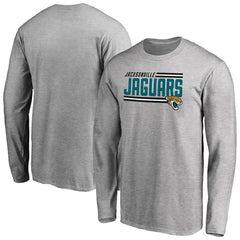 Jacksonville Jaguars Iconic Collection On Side Stripe Long Sleeve T-Shirt Ash
