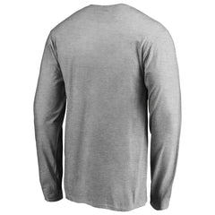 Seattle Seahawks Iconic Collection On Side Stripe Long Sleeve T-Shirt Ash