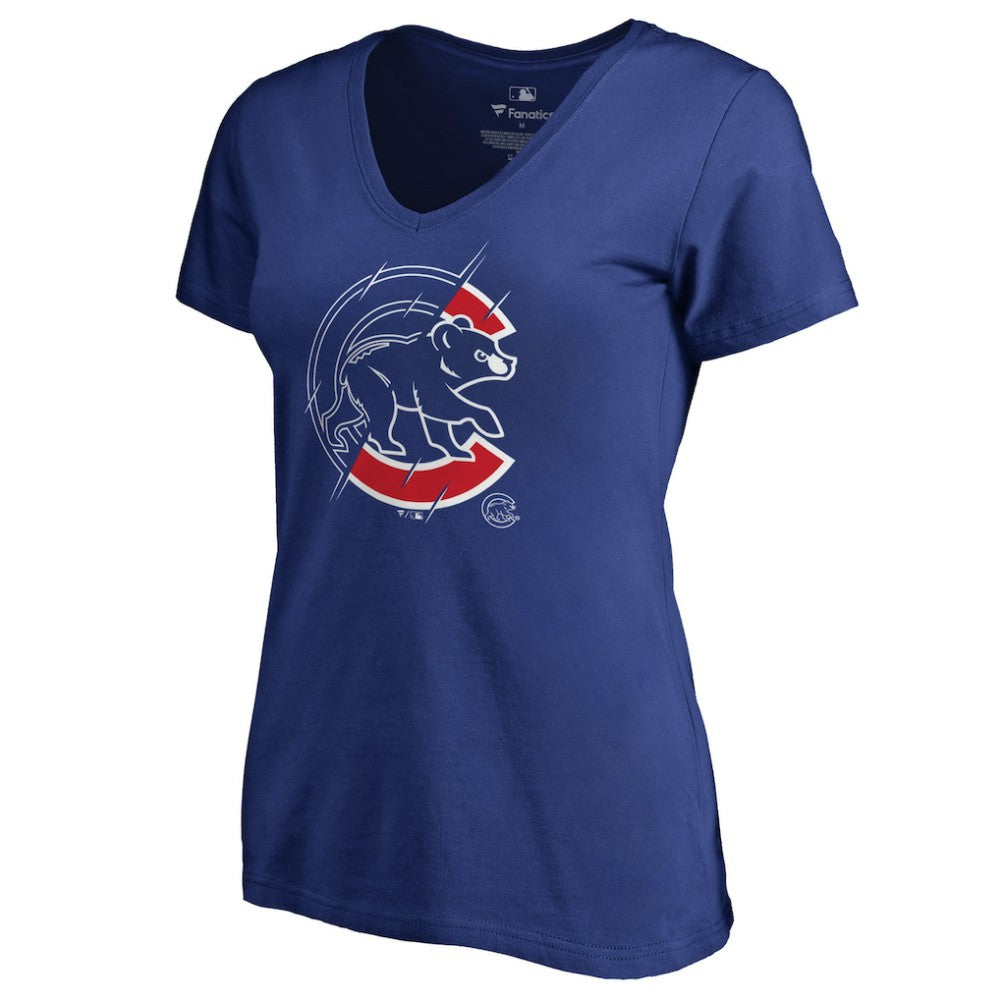 Chicago Cubs Women's X-Ray V-Neck T-Shirt - Royal T-shirts
