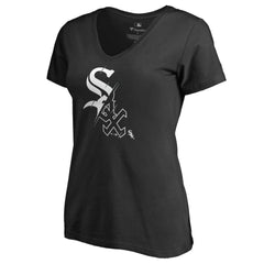 Chicago White Sox Women's X-Ray V-Neck T-Shirt - Black T-shirts