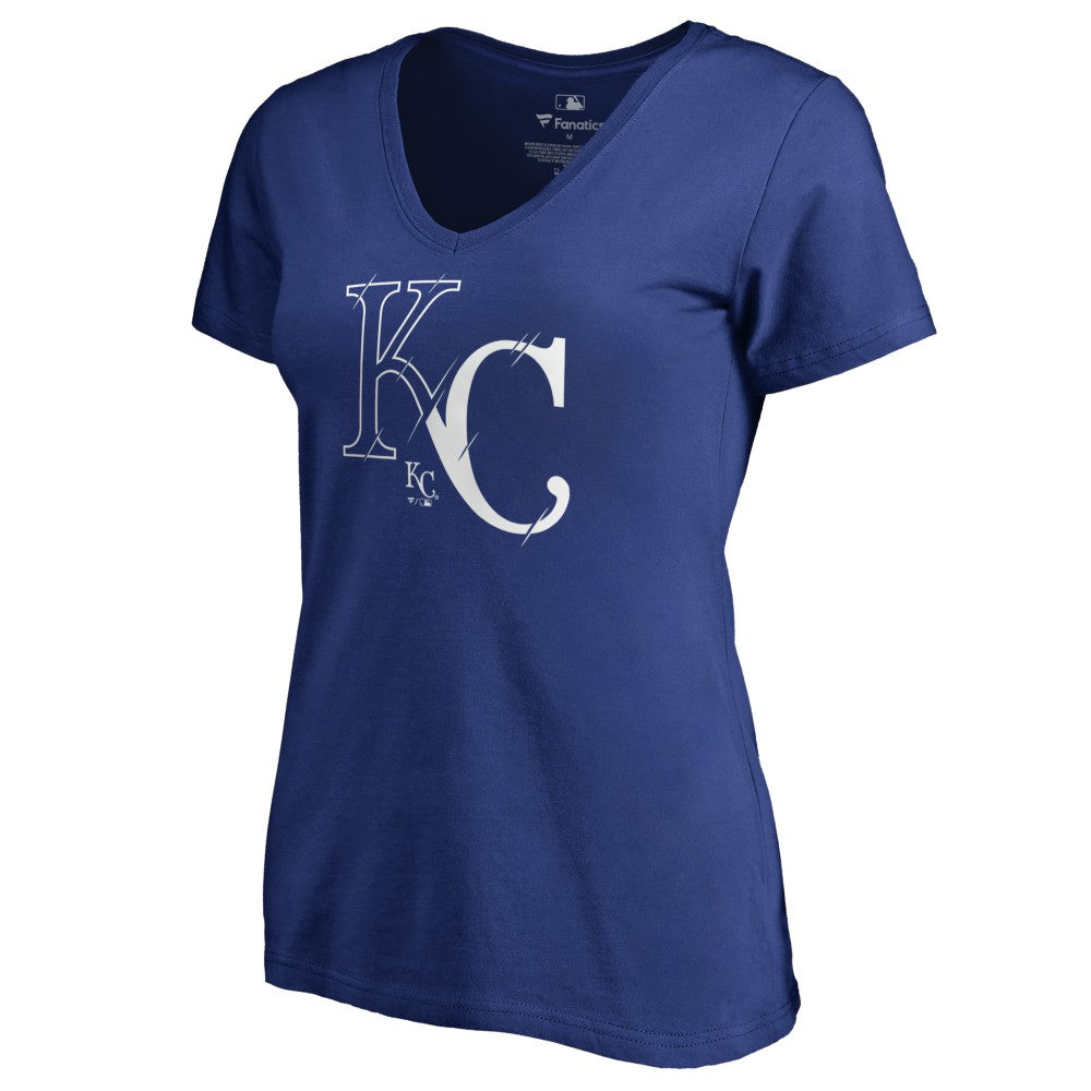 Kansas City Royals Women's X-Ray V-Neck T-Shirt - Royal T-shirts