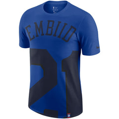 Joel Embiid Philadelphia 76ers Oversized Name & Number T-Shirt Royal