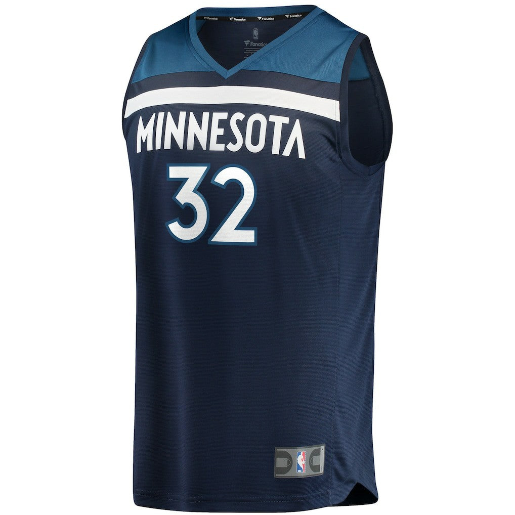 Karl-Anthony Towns Minnesota Timberwolves Fast Break Replica Player Jersey Navy Icon Edition