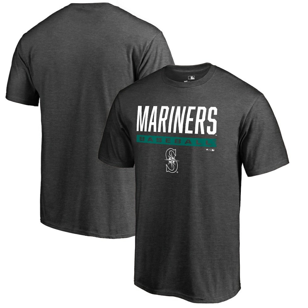 Seattle Mariners Win Stripe T-Shirt - Ash T-shirts