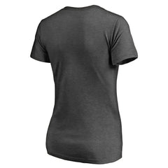 Pittsburgh Pirates Women's Win Stripe V-Neck T-Shirt - Ash T-shirts