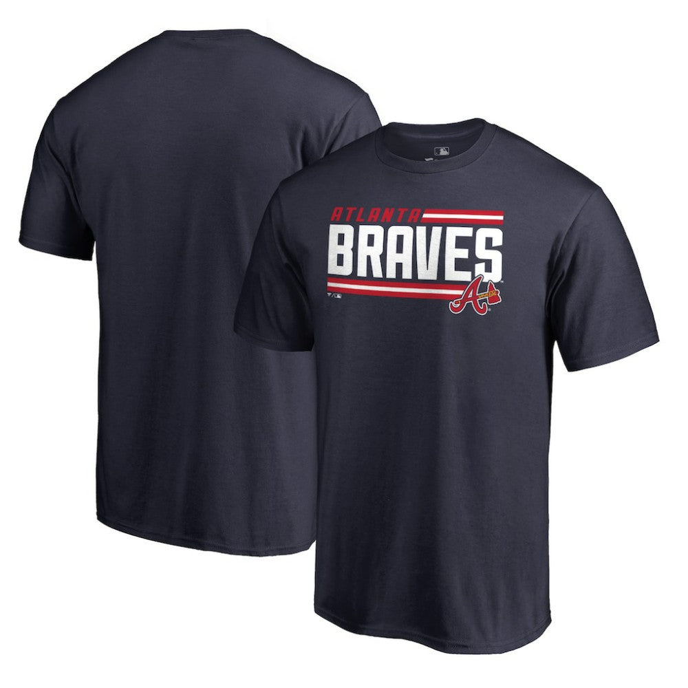 Atlanta Braves Onside Stripe T-Shirt - Navy T-shirts