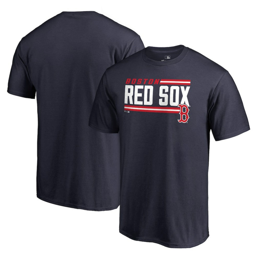 Boston Red Sox Onside Stripe T-Shirt - Navy T-shirts