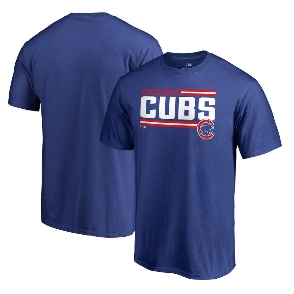 Chicago Cubs Onside Stripe T-Shirt - Royal T-shirts