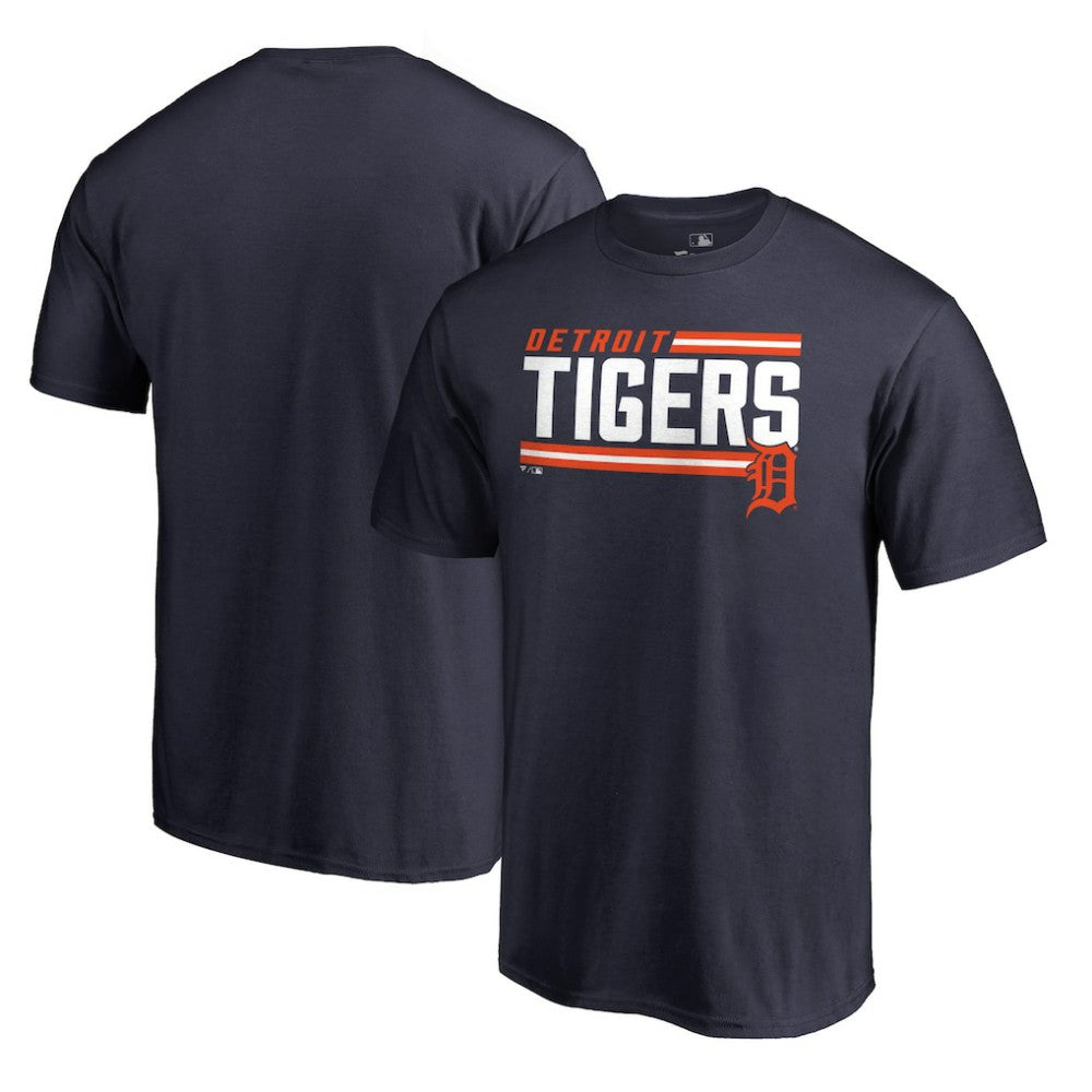 Detroit Tigers Onside Stripe T-Shirt - Navy T-shirts
