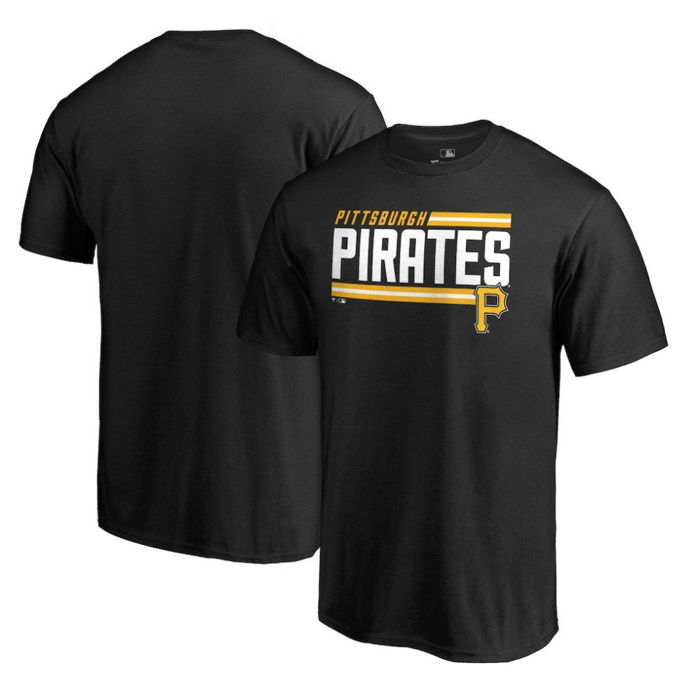 Pittsburgh Pirates Onside Stripe T-Shirt - Black T-shirts
