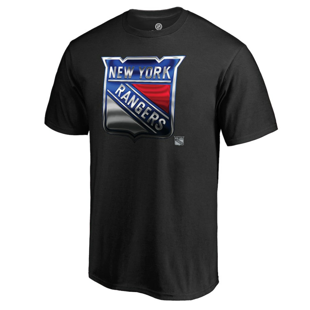 NHL,Custom New York Rangers Personalized Midnight Mascot T-Shirt - Black