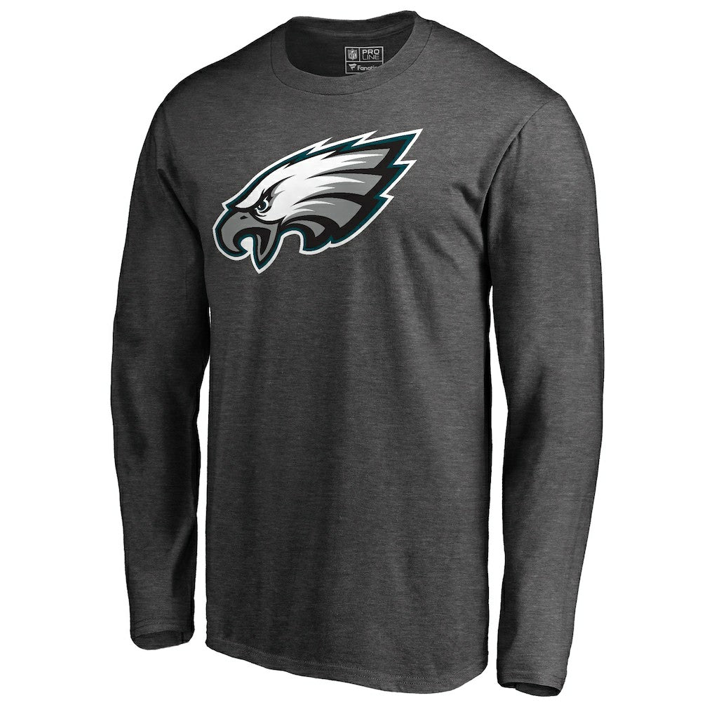 Philadelphia Eagles Primary Logo Long Sleeve T-Shirt Heathered Charcoal