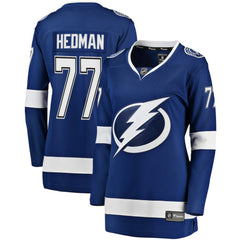 NHL Victor Hedman Tampa Bay Lightning Fanatics Women's Home Breakaway Jersey - Blue