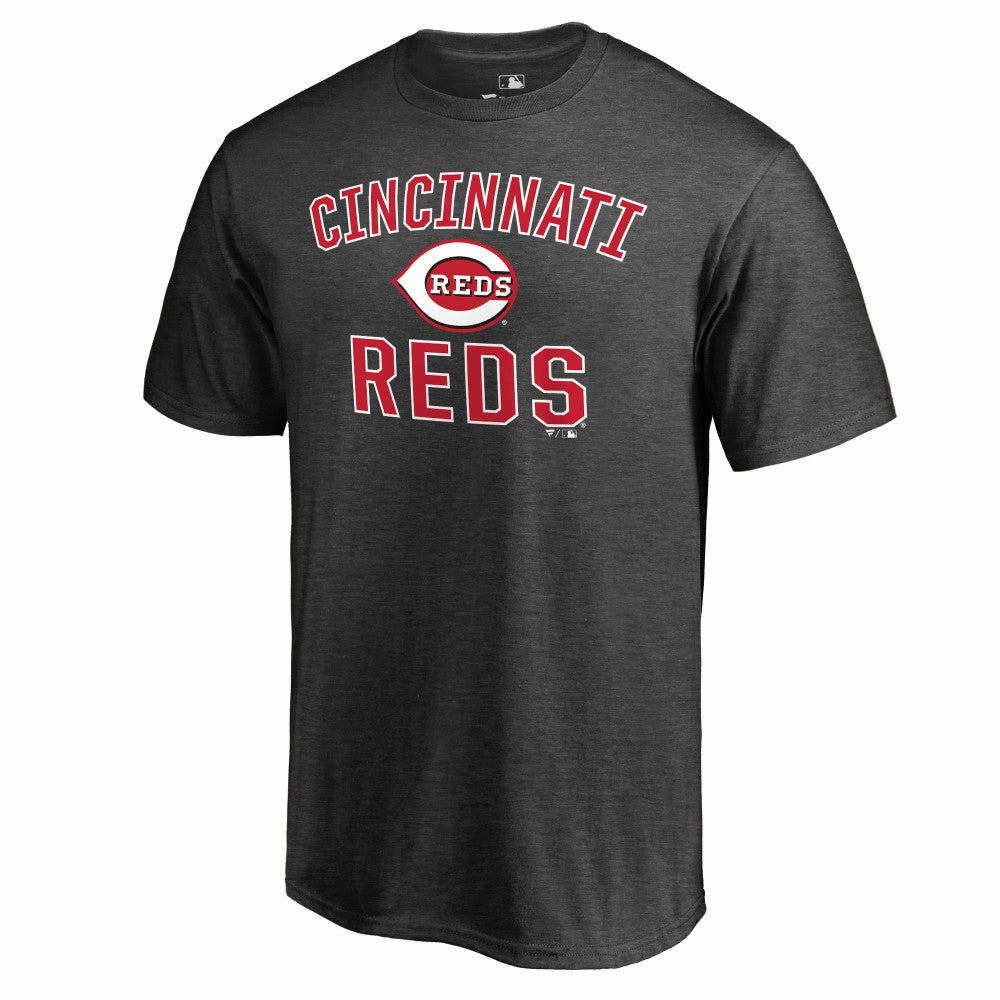 Cincinnati Reds Core Basics Victory Arch T-Shirt - Heathered Gray T-shirts