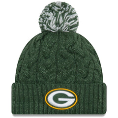 Green Bay Packers New Era Women's Cozy Cable Cuffed Knit Hat Green