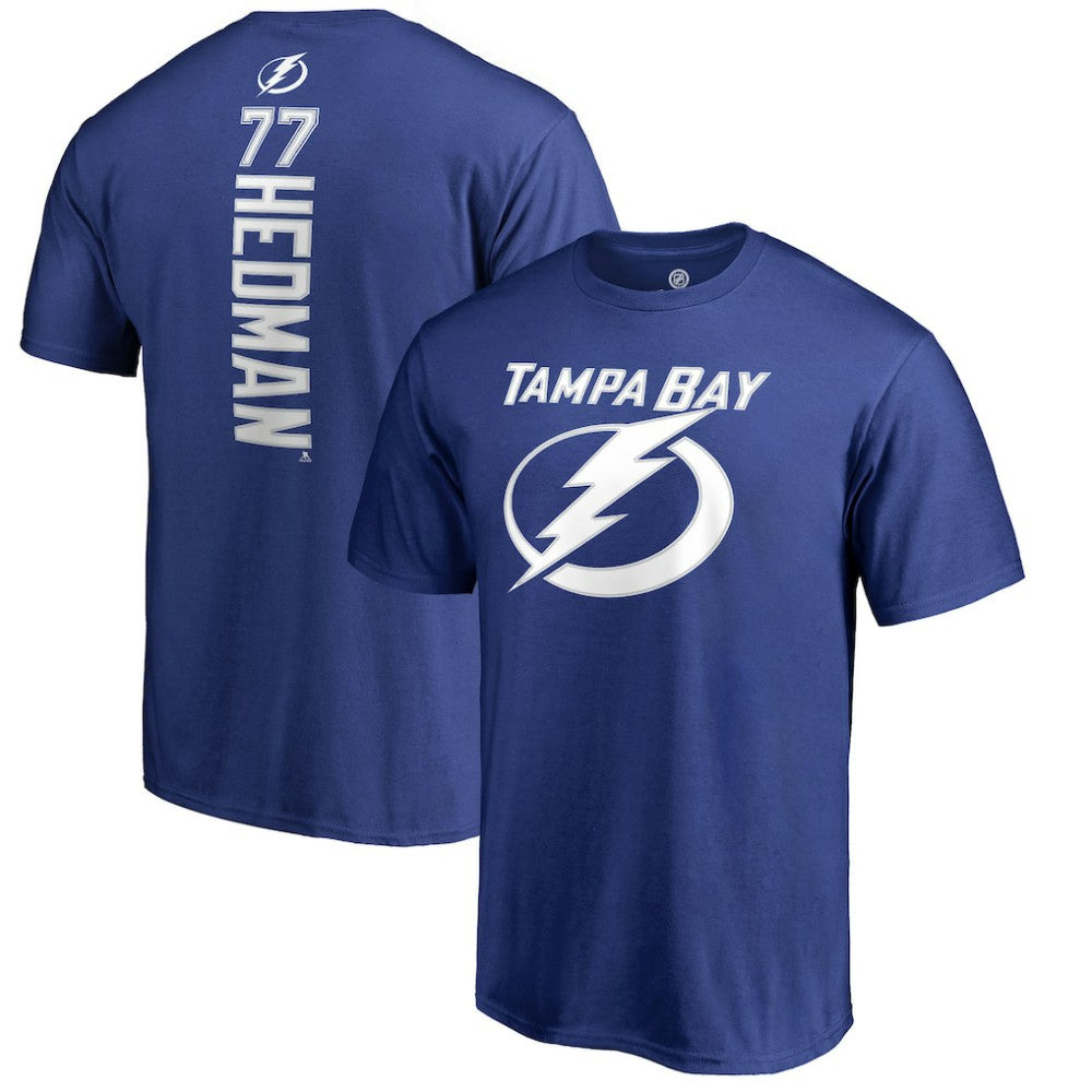 NHL Victor Hedman Tampa Bay Lightning Backer T-Shirt - Blue